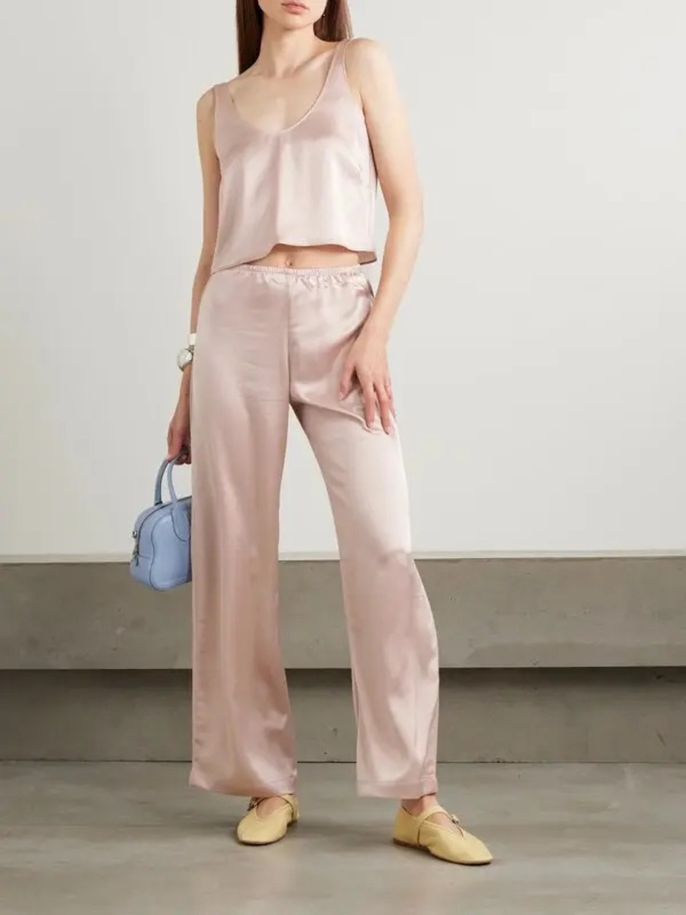 Leset Barb Satin Wide Leg Pant